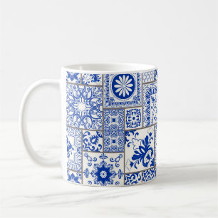 Mug Tuile en patchwork sans couture avec motifs victor