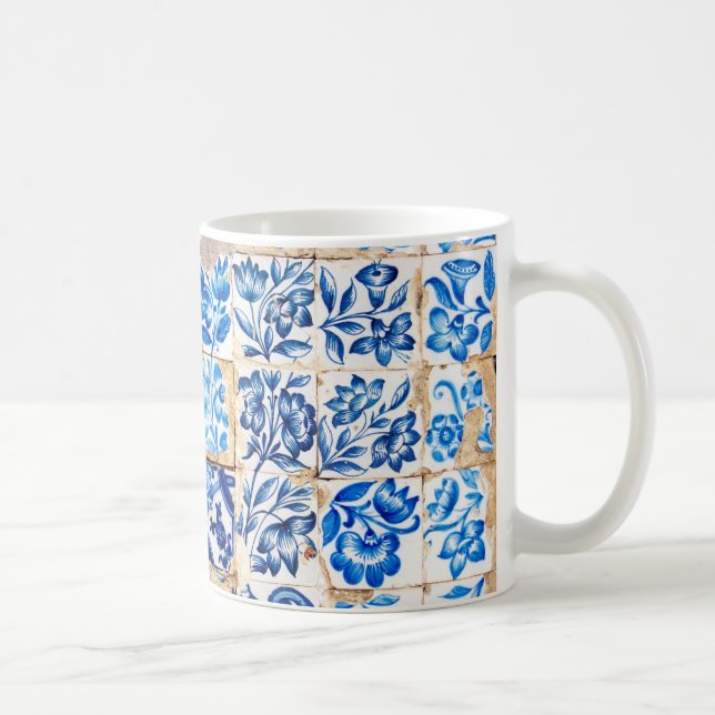 Mug tuile PO du Portugal de décoration bleue de (Droite)