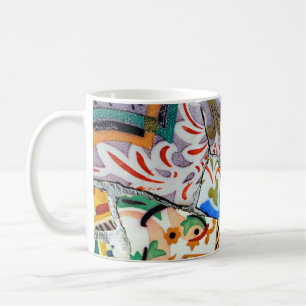Mug Tuiles de mosaïque de Guell du parc de Gaudi