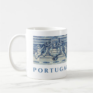 Mug Tuiles murales portugaises bleues et blanches avec