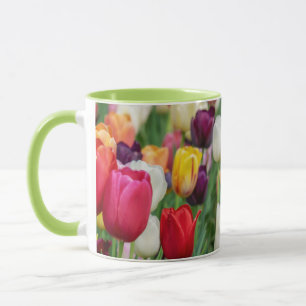 Mug Tulip Fleurs de printemps Jardin Floral Jaune rose