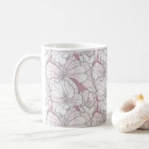Mug Tulip Line Drawing