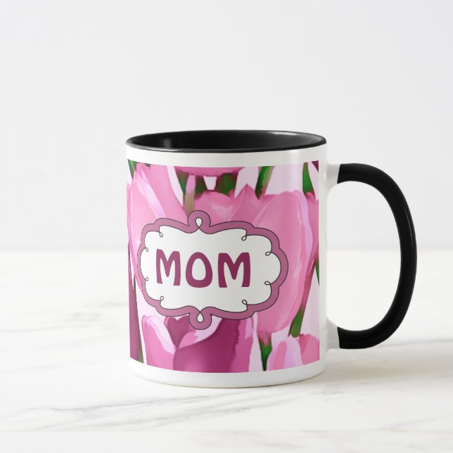 Mug Tulipe de printemps Peindre la fête des mères Cade (Droite)