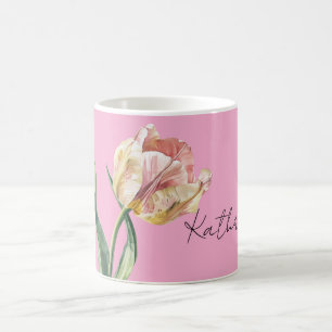 Mug Tulipe Fleur de printemps jaune rose