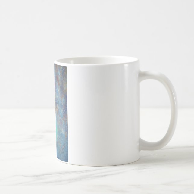 Mug Tulipe rouge sur ardoise gris bleu (Droite)