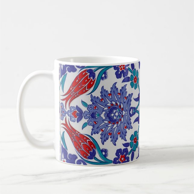 Mug Tulipe turque Arabesque orientale Floral Art visue (Gauche)
