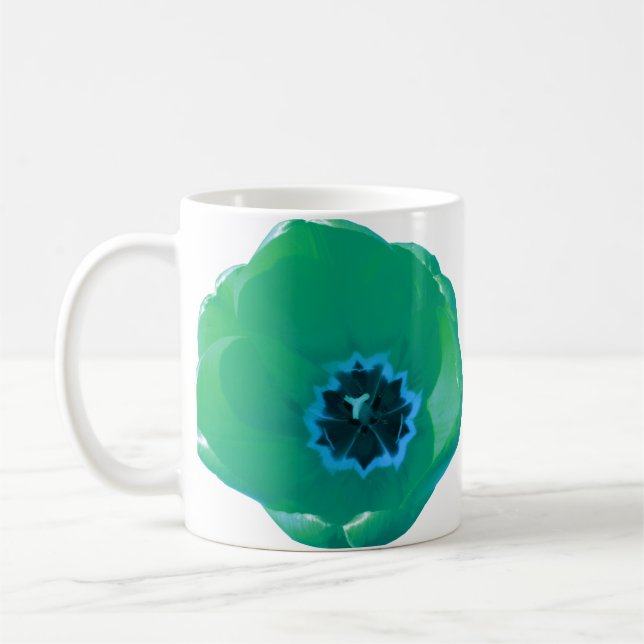 Mug Tulipe verte et bleue (Gauche)