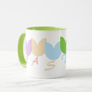 Mug Tulipes de printemps mignonnes, personnalisation d