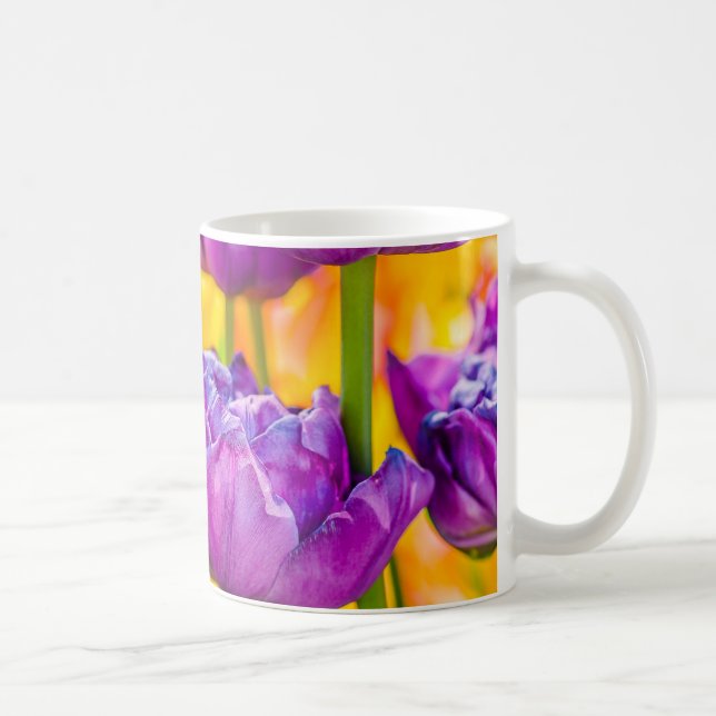 Mug Tulipes Envoûtantes Rose Foncé (Droite)
