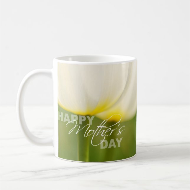 Mug Tulipes heureuses du jour de mère (Gauche)