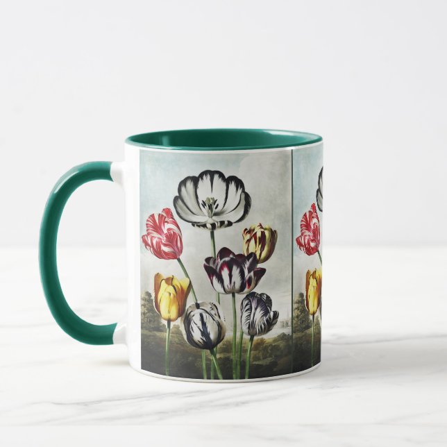 Mug Tulipes multicolores de style Régence lunatique (Gauche)