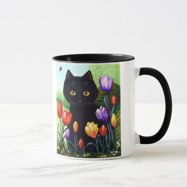 Mug Tulipes originales mignonnes Creationarts d'art de (Droite)