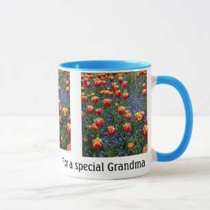 Mug Tulipes printanières gaies — Grand-mère (personnal