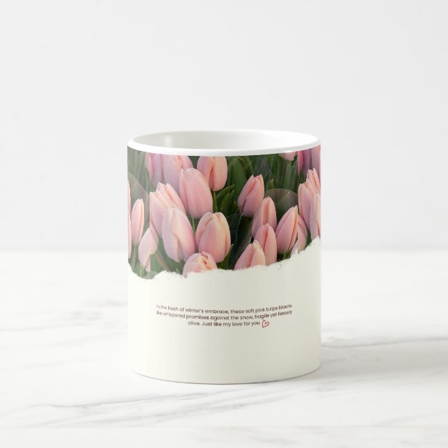 Mug Tulipes roses de Winter's Whisper – Coupe romantiq (Centre)