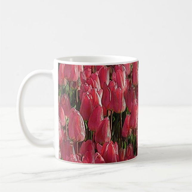 Mug Tulipes roses florales (Gauche)