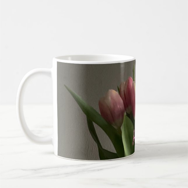 Mug Tulipes tendance V2 Photographie Fleur originale p (Gauche)