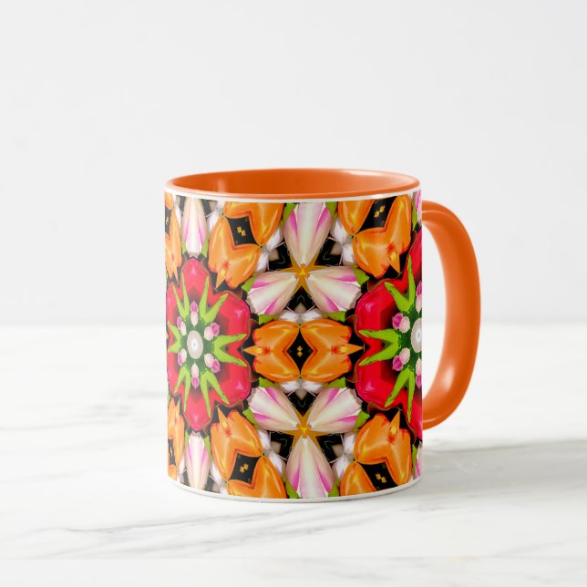 Mug Tulips Bouquet Motif (Devant droit)