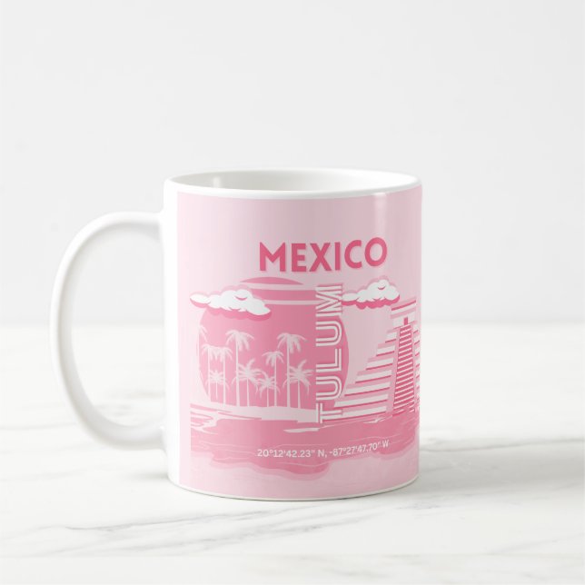 Mug Tulum, Mexique, Art Voyage, Art Rose (Gauche)