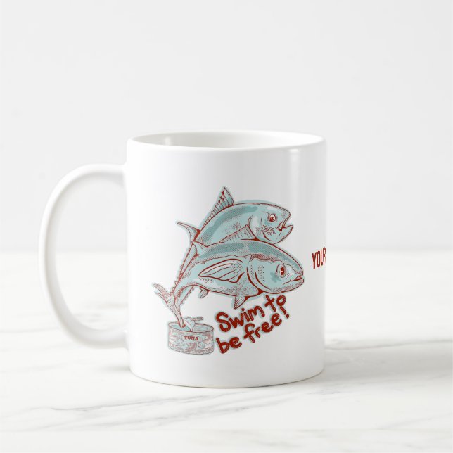 Mug Tuner étain de poisson drôle évasion (Gauche)