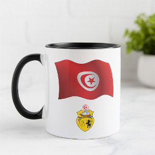 Mug Tunisie Drapeau et armoiries patriotique tunisienn