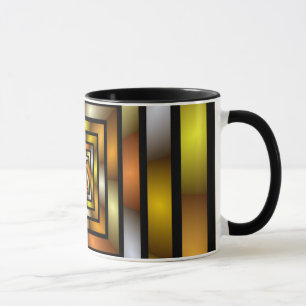 Mug Tunnel lumineux coloré Motif fractal graphique