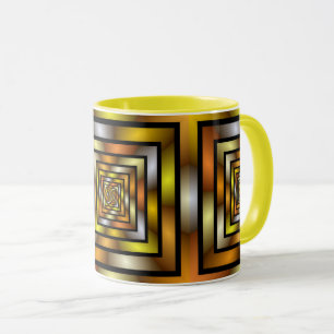 Mug Tunnel lumineux coloré Trippy Fractal Graphisme