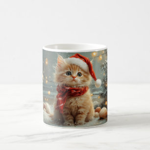 Mug Turc Angora Chat Noël Plage Vintage