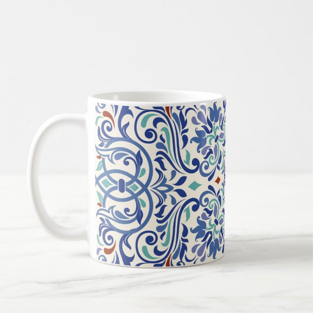 Mug Turc Coloré : Élégance De Carrelage Infini. (Gauche)