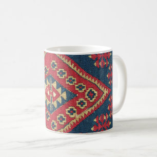 Mug Turc Kilim Tapis tapis Antique Rouge Bleu