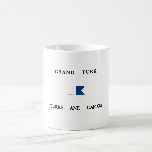 Mug Turcs grands de Turc et alpha drapeau de piqué de (Centre)