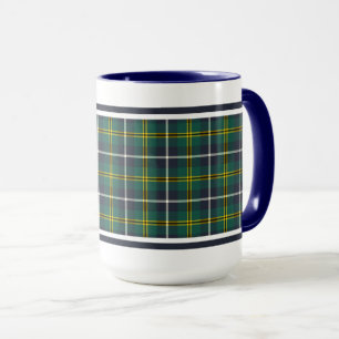 Mug Turnbull Clan Hunter Tartan Navy et Green Plaid