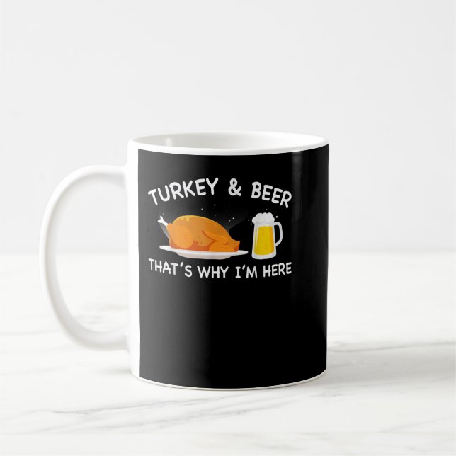 Mug Turquie Bière, Drôle Thanksgiving Turquie Day Cade (Gauche)
