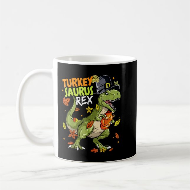 Mug Turquie Saurus Rex Funny Dinosaur T Rex Thanksgivi (Gauche)