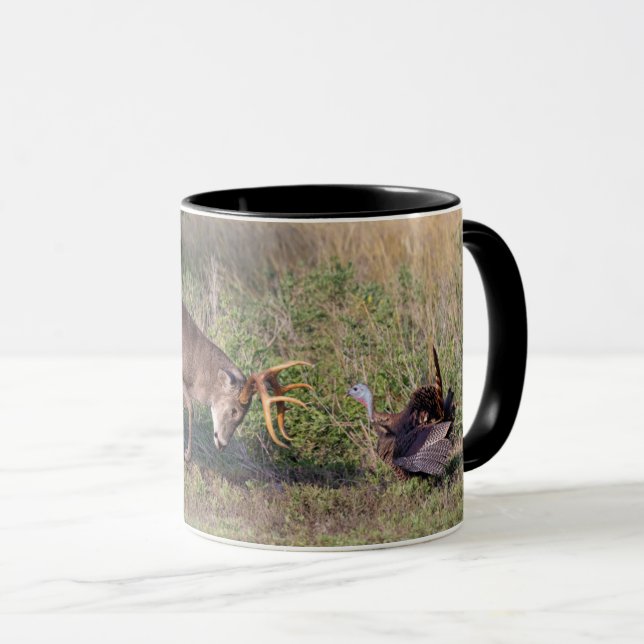Mug Turquie sauvage aux cerfs de Virginie (Devant droit)