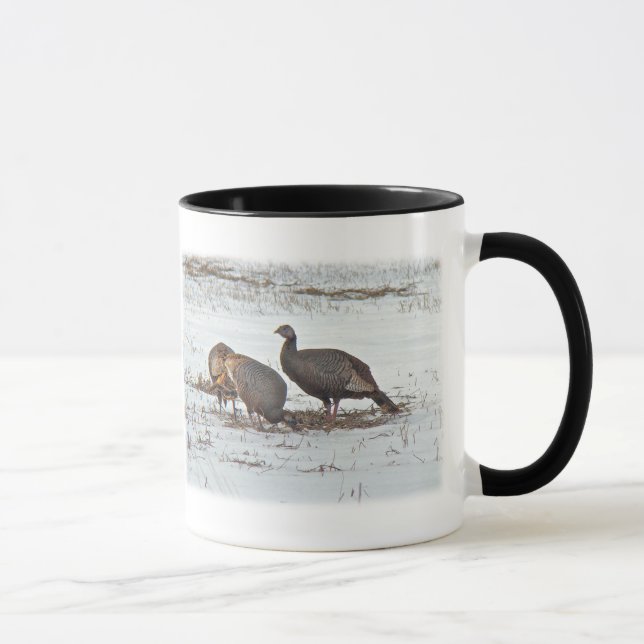 Mug Turquie sauvage en terrain neigeux (Droite)