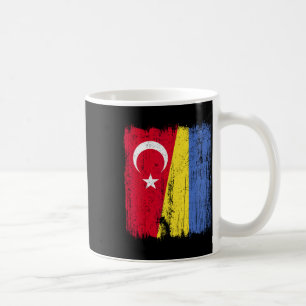 Mug Turquie Ukraine Demi-drapeau Héritage turc ukraini