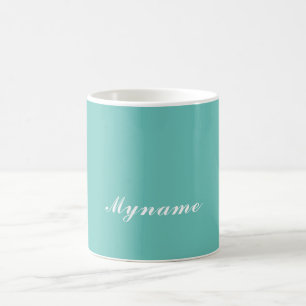 Mug Turquoise Clair Tendance Moderne Minimaliste Chic