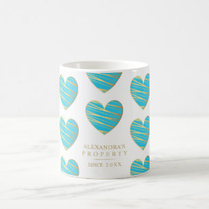 Mug Turquoise Heart Best Friends Toutes les occasions 
