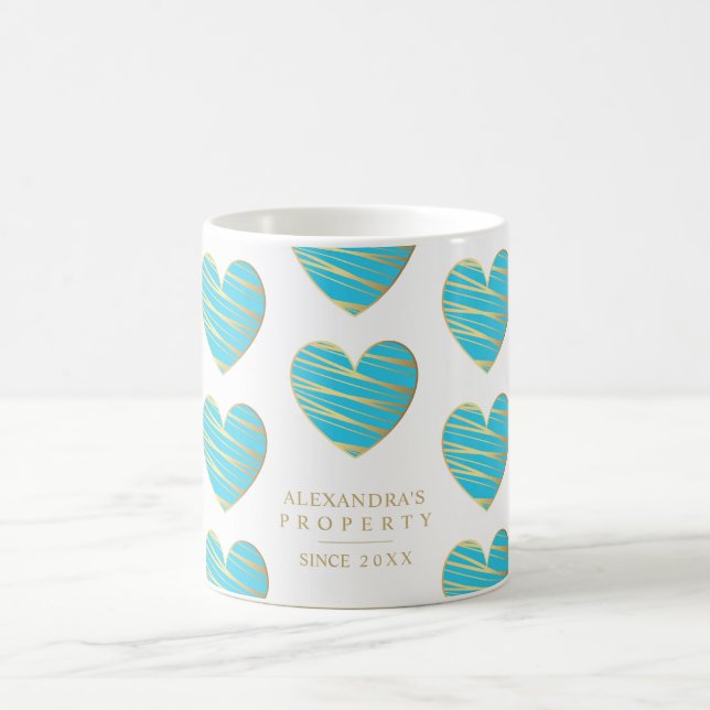 Mug Turquoise Heart Best Friends Toutes les occasions  (Centre)