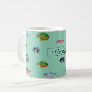 Mug Turquoise légère de poissons