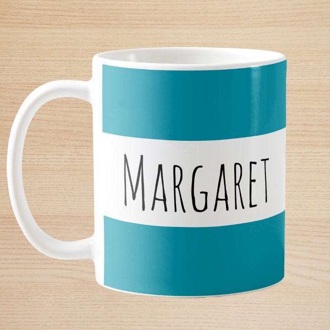 Mug Turquoise Nom personnalisé Personnalisé (Créateur téléchargé)