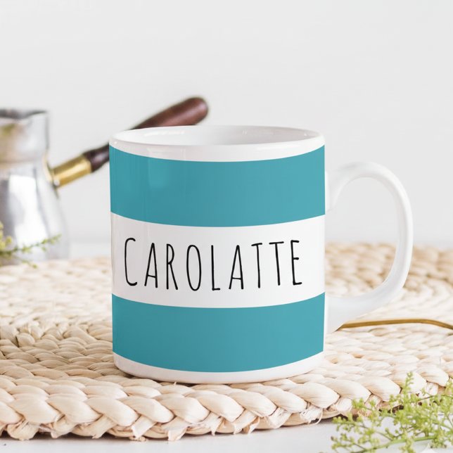 Mug Turquoise personnalisé avec nom (Créateur téléchargé)