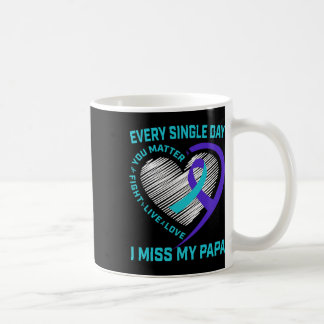 Mug Turquoise Purple Ribbon You Problème Papa Suicide