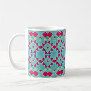 Mug Turquoise, Rouge et Jaune Sud-Ouest Patiné
