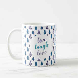 Mug Turquoise sapin de Noël Live Rire Amour Personnali