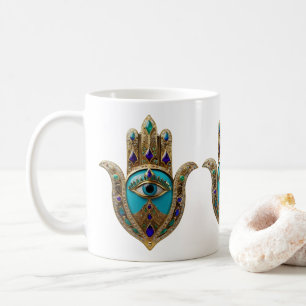 Mug Turquoise Troisième Oeil Hamsa