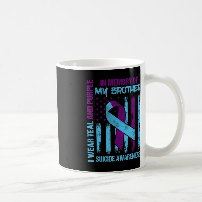 Mug Turquoise Violet Ruban Suicide Sensibilisation Ind (Droite)