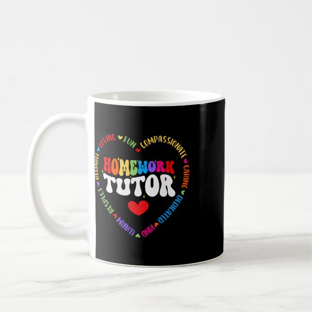 Mug Tuteur pour devoirs Soutien scolaire Professeur Re (Gauche)