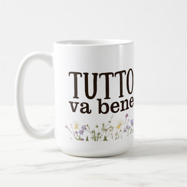 Mug Tutto Va Bene (con fiori) (Gauche)