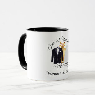 Mug Tux & Dress Ornement Doré Notre 1er Noël